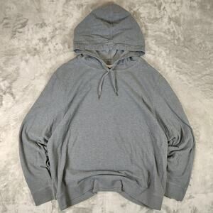 Billy Reid grey cotton lightweight minimalist casual textured hoodie mens XXL